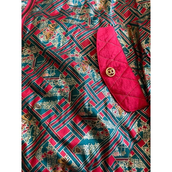 Lavon red green gold lined track suit jogging suit size Large - Picture 14 of 15